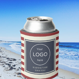 Kann kühleres Firmenlogo rot blau gestreift Dosenkühler
