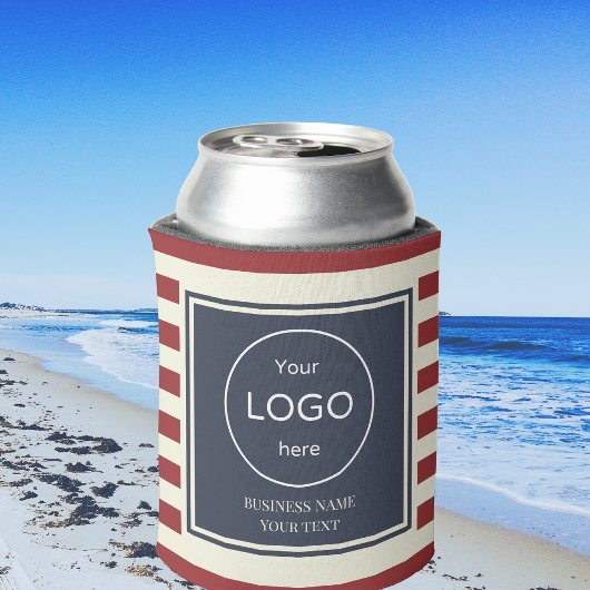 Kann kühleres Firmenlogo rot blau gestreift Dosenkühler