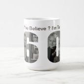 Kann man es glauben, 60 zu werden? Kinderfoto-Coll Kaffeetasse (Mittel)
