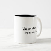 Kann man immer Wasser und schattige Kaffee-Tasse f Zweifarbige Tasse (VorderseiteRechts)