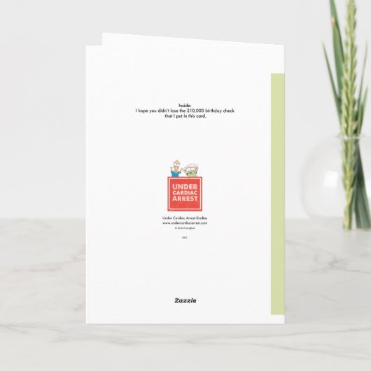 "Kann meinen Puls nicht fühlen" Funny Birthday Car Karte (Rückseite)