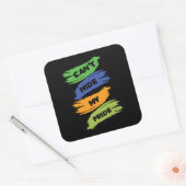 Kann meinen Stolz nicht verbergen | LGBTQ | GAY PR Quadratischer Aufkleber (Umschlag)