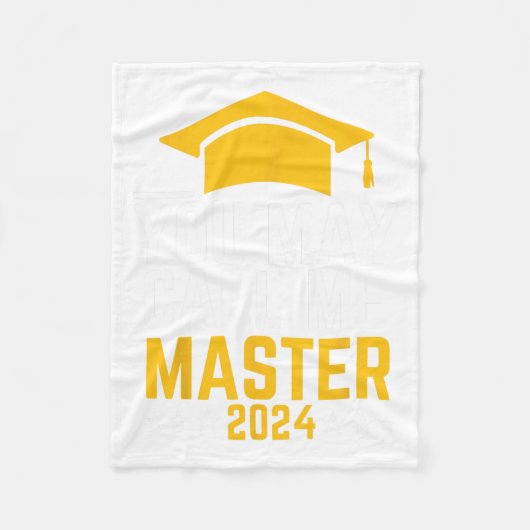 Kann mich Master 2024 Master Degree Abschluss nenn Fleecedecke (Vorderseite)
