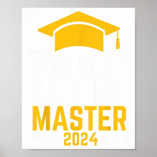 Kann mich Master 2024 Master Degree Abschluss nenn Poster (Vorne)