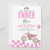 Kann mich nicht direkt mit dem Bike Girl 3. Geburt Einladung (Vorderseite)