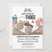 Kann mich nicht erwischen, drei - Monster Truck 3. Einladung (Vorderseite)