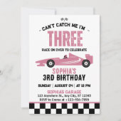 Kann mich nicht erwischen, ich bin drei Rennwagen Einladung (Vorderseite)