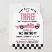 Kann mich nicht erwischen, ich bin drei Rennwagen  Einladung (Vorderseite)