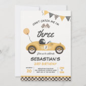 Kann mich nicht erwischen, ich bin drei Rennwagen Einladung (Vorderseite)