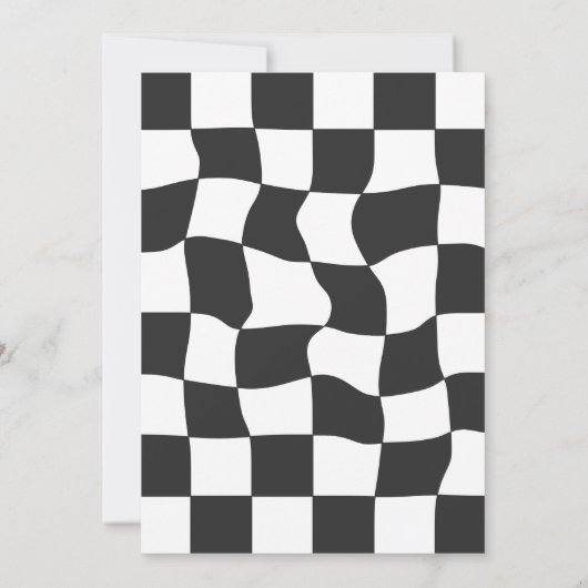 Kann mich nicht erwischen, ich bin drei Rennwagen  Einladung (Rückseite)