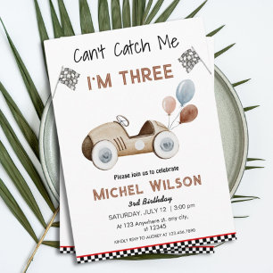 Kann mich nicht erwischen, ich bin drei Rennwagen  Einladung