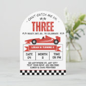 Kann mich nicht erwischen, ich bin drei Rennwagen  Einladung (Stehend Vorderseite)