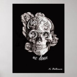 Kann mich nicht in das Nautische Schädelplakat Kra Poster