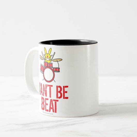 Kann mich nicht schlagen zweifarbige tasse (Vorderseite Links)