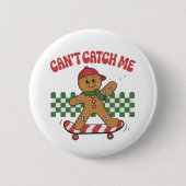 Kann Mich Nicht Weihnachts-Gingerbread-Weihnachten Button (Vorderseite)
