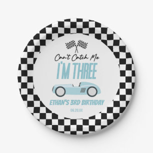 Kann mir kein Blue Race Car 3. Geburtstag Party ho Pappteller