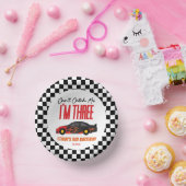 Kann mir kein Red Race Car 3. Geburtstag Party hol Pappteller (Party)