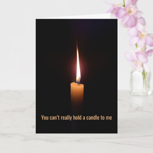 Kann mir keine Kerze halten, war um den Block heru Karte (Orchidee)