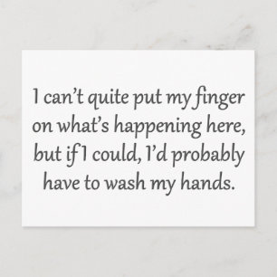 Kann mir nicht ganz den Finger auf den Standard le Postkarte