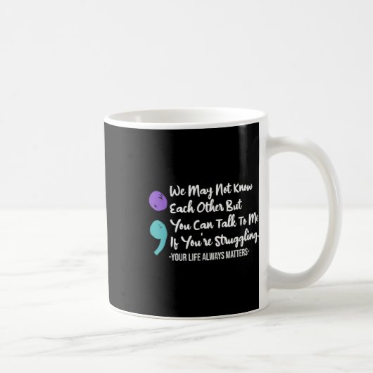 Kann mit mir sprechen, dass du dich mit Selbstmord Kaffeetasse (Rechts)