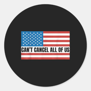 Kann nicht alle US-amerikanische Flagge abbrechen Runder Aufkleber
