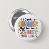 Kann nicht antworten, dass Sie das Beste tun, was  Button (Vorne & Hinten)