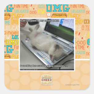 Kann nicht antworten quadratischer aufkleber