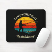 Kann nicht arbeiten Arm ist in Gips lustiges Angel Mousepad (Mit Mouse)