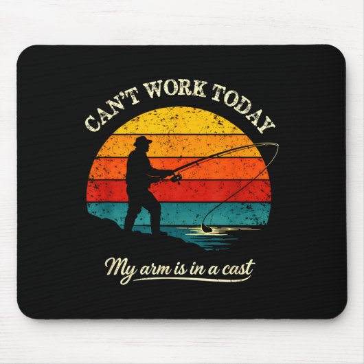 Kann nicht arbeiten Arm ist in Gips lustiges Angel Mousepad (Vorne)