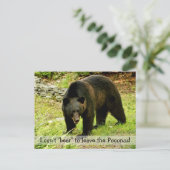 Kann nicht "Bären", um Poconos Postkarte Verlassen (Stehend Vorderseite)