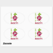 Kann nicht bekämpft werden! ovaler aufkleber (Blatt)