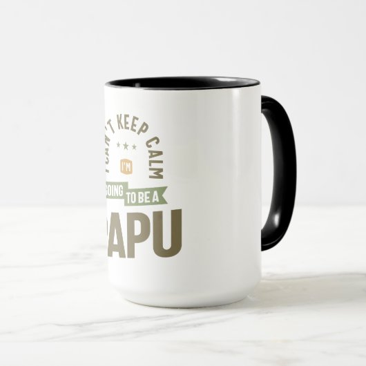 Kann nicht Calm Behalten werden - Future Papu Mode Tasse (VorderseiteRechts)