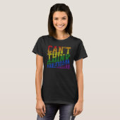 Kann nicht denken, gerade Gay Pride Month Lgbt Reg T-Shirt (Vorne ganz)