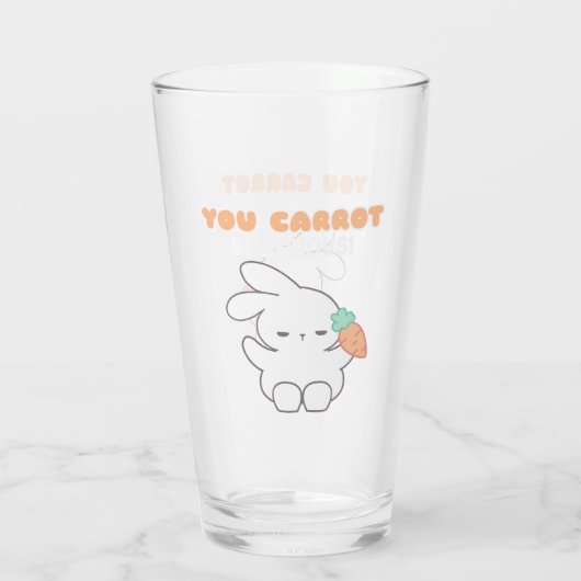 Kann nicht ernst sein Carrot Edition - Bunny Pun Glas (Rückseite)