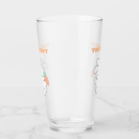Kann nicht ernst sein Carrot Edition - Bunny Pun Glas (Rechts)