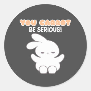 Kann nicht ernst sein Carrot Edition - Bunny Pun Runder Aufkleber