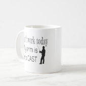 Kann nicht funktionieren Fischen Spaß Kaffeetasse (Vorderseite Links)