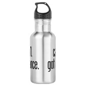 Kann nicht. Got Tanz. Edelstahlflasche (Rückseite)