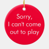 Kann nicht heraus kommen/gekommen zu spielen in keramikornament (Hinten)