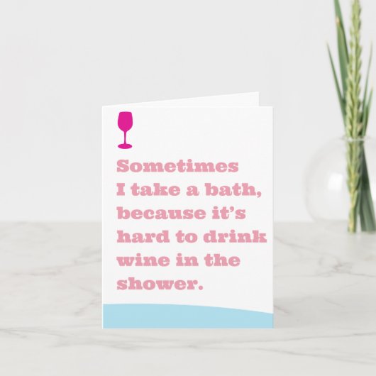 Kann nicht in der Duschgrusskarte trinken Karte (Vorderseite)