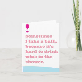 Kann nicht in der Duschgrusskarte trinken Karte