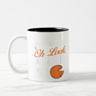 Kann nicht noch einen Bissen essen, Oh schau Kürbi Zweifarbige Tasse