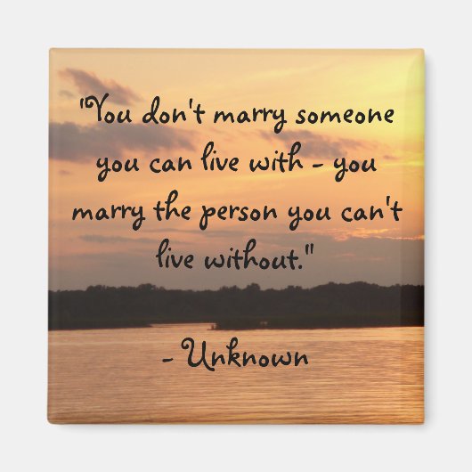 "...kann nicht ohne leben" Magnet (Vorne)