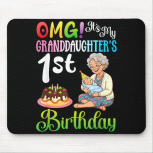 Kann nicht ruhig bleiben Enkelin 7. Geburtstag Oma Mousepad
