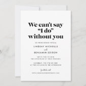 Kann nicht sagen, dass ich ohne dich virtuelles Ho Einladung (Vorderseite)