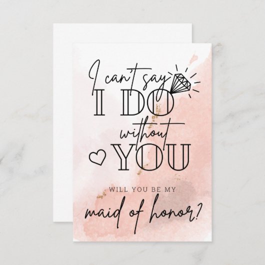 Kann nicht sagen, ich tue es ohne Trauzeugin Vorsc (Vorne/Hinten)