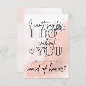 Kann nicht sagen, ich tue es ohne Trauzeugin Vorsc Mitteilungskarte (Vorne/Hinten)