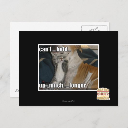Kann nicht viel länger aufhalten postkarte (Vorne/Hinten)