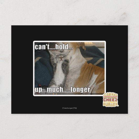 Kann nicht viel länger aufhalten postkarte (Vorderseite)
