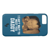 Kann nicht warten, Daddy Sonogram Baby Foto Blue z Case-Mate iPhone Hülle (Rückseite (Horizontal))